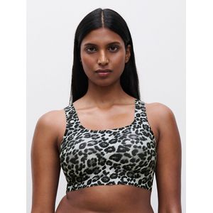 Chantelle - SOFT STRECH - BH zonder Beugels - Grijs - Luipaardprint