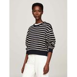 TOMMY HILFIGER - Gestreepte Sweater - Blauw - Katoen