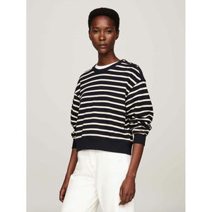 TOMMY HILFIGER - Gestreepte Sweater - Blauw - Katoen