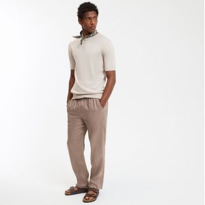 LA REDOUTE COLLECTIONS - Rechte Broek - Donkerbeige - Linnen