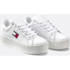 Platformsneakers TOMMY HILFIGER. Leer materiaal. Maten 36. Wit kleur