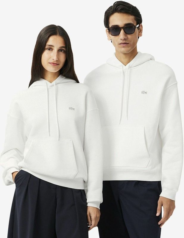 Lacoste - Heavy Cotton Hoodie - Sweatshirt - Wit - Katoen