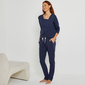 LA REDOUTE COLLECTIONS - Pyjama - Blauw - Molton - 2-delig