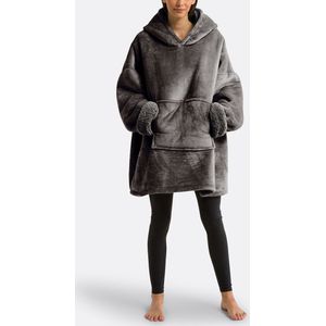 SO'HOME - Javi - Plaid Fleece Sweater - Antraciet - Ultra Zacht en Warm