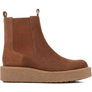 Chelsea boots in leer Elidea, crêpe zool GEOX. Leer materiaal. Maten 41. Kastanje kleur