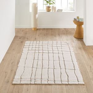 Vloerkleed met reliëf, Giaco LA REDOUTE INTERIEURS. Polypropyleen materiaal. Maten 200 x 290 cm. Beige kleur