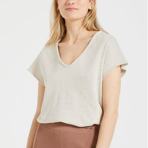 AMERICAN VINTAGE - SONOMA - T-shirt - Beige - Katoen