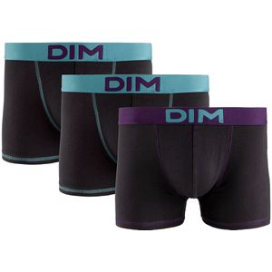 Set van 3 boxershorts Mix & Colors DIM. Katoen materiaal. Maten XXL. Zwart kleur