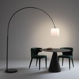 Elita - AM.PM - Gebogen Staande Lamp - Wit - Metaal en Marmer