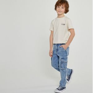 Jeans, worker LA REDOUTE COLLECTIONS. Katoen materiaal. Maten 9 jaar - 132 cm. Blauw kleur