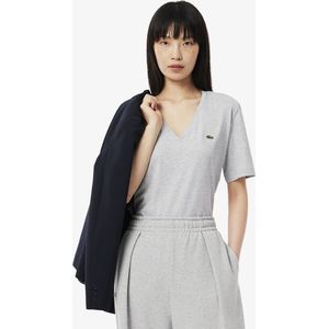 LACOSTE - T-shirt - Lichtgrijs - Katoen - Korte Mouwen