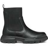 Ademende chelsea bottines Junette GEOX. Polyurethaan materiaal. Maten 33. Zwart kleur