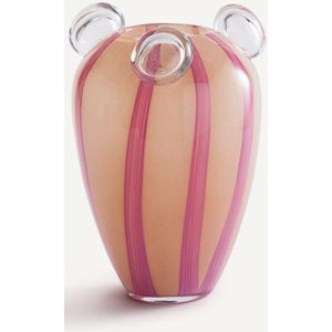 Celis AM.PM. - Vaas - Roze - Handgeblazen Glas - H30 cm - Met 3 Bellen