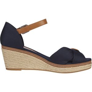 Sandalen met sleehak Elba TOMMY HILFIGER. Katoen materiaal. Maten 41. Blauw kleur