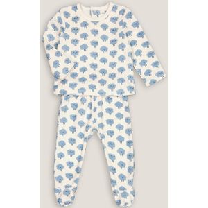 2-delige pyjama met voetjes in fluweel LA REDOUTE COLLECTIONS. Fluweel materiaal. Maten 18 mnd - 81 cm. Beige kleur
