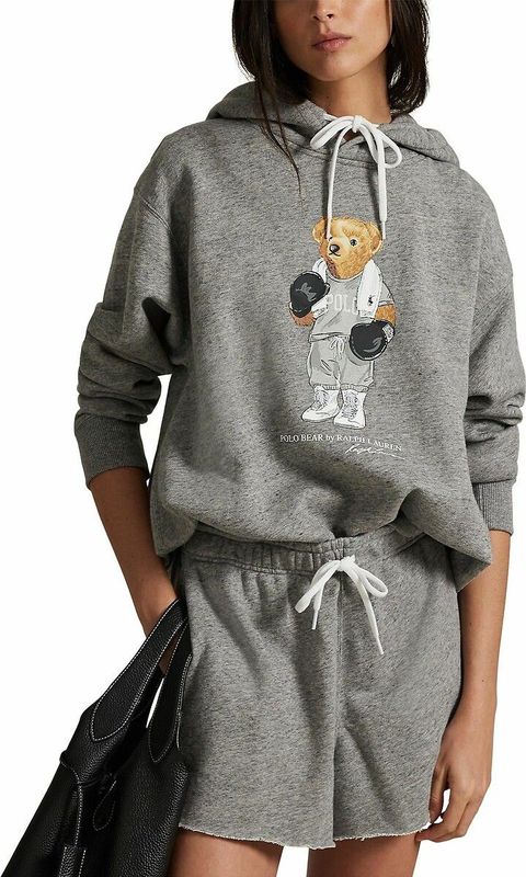 POLO RALPH LAUREN - Teddybeer Hoodie - Grijs - Katoen