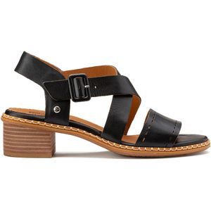 Leren sandalen met hak Blanes PIKOLINOS. Leer materiaal. Maten 39. Zwart kleur