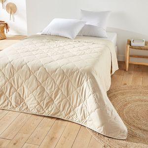 Zomerdekbed in linnen en zijde LA REDOUTE INTERIEURS.  materiaal. Maten 240 x 220 cm. Wit kleur