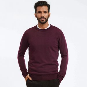 La Redoute Collections - Signature BASTIEN - Trui - Donker Bordeaux - Merinos Wol