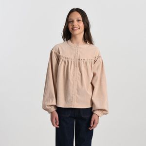 Soepele blouse met lange mouwen MOLLY BRACKEN GIRL. Polyester materiaal. Maten 10 jaar - 138 cm. Beige kleur