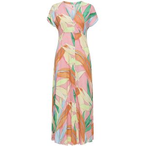 Bedrukte, lange jurk ONLY. Viscose materiaal. Maten S. Oranje kleur