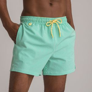LA REDOUTE COLLECTIONS - Zwemshort - Groen - Seersucker - Gestreept Motief