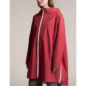 LIBERTÉ - FLOTTE - Lange Poncho - Kersenrood - Waterafstotend - Unisex