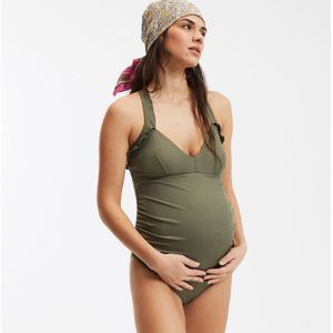 LA REDOUTE COLLECTIONS - Zwangerschapsbadpak - Groen - Polyamide/Elasthan