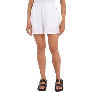 TOMMY HILFIGER - Korte Broek - Wit - Linnen - Elastische Taille