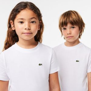 T-shirt met korte mouwen LACOSTE. Katoen materiaal. Maten 4 jaar - 102 cm. Wit kleur