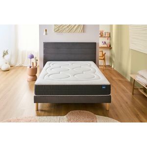 Conquérant BULTEX - Hybride Matras - Wit/Mêleegrijs - Pocketveren en BULTEX® Schuim