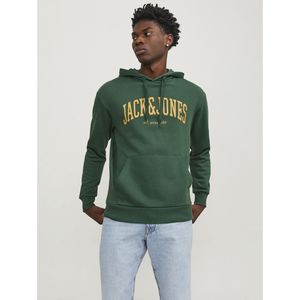 Hoodie met logo JACK & JONES. Katoen materiaal. Maten M. Groen kleur