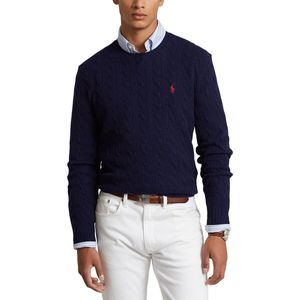 POLO RALPH LAUREN - Gebreide Trui - Marineblauw - Wol en Kasjmier
