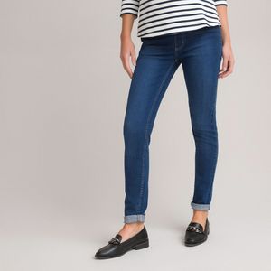 Skinny jeans voor zwangerschap, bandeau, bio katoen LA REDOUTE COLLECTIONS. Denim materiaal. Maten 38 FR - 36 EU. Blauw kleur