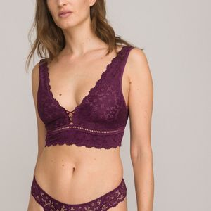 La Redoute Collections - Bralette BH - Rood - Kant