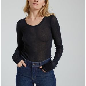 American Vintage - Massachusetts - T-shirt - Zwart - Katoen