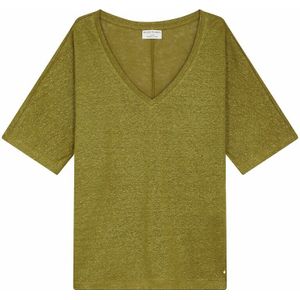 DES PETITS HAUTS - HANINA - T-shirt - Groen - Linnen