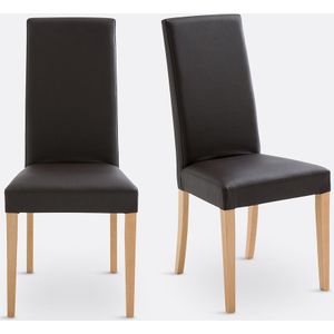 Set van 2 stoelen Kuri SO'HOME. Hout materiaal. Maten één maat. Zwart kleur