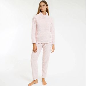 SO'HOME - Pyjama - Roze - Fleece - Lange Mouwen