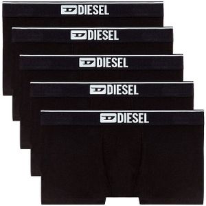 Set van 5 effen boxershorts DIESEL. Katoen materiaal. Maten XL. Zwart kleur