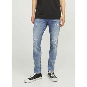 Slim jeans Glenn, gescheurd JACK & JONES. Katoen materiaal. Maten W36 - Lengte 34. Blauw kleur