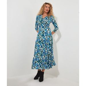 Jurk met bloemenprint Laura JOE BROWNS. Viscose materiaal. Maten 36 FR - 34 EU. Blauw kleur