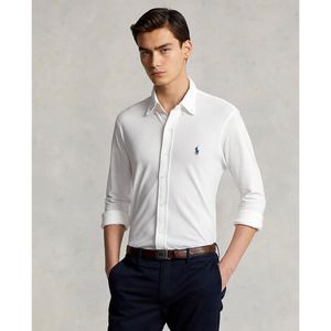 Recht hemd in piquétricot POLO RALPH LAUREN. Katoen materiaal. Maten XS. Wit kleur