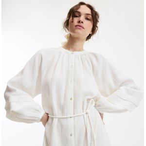 LA REDOUTE COLLECTIONS - Uitlopende Lange Jurk - Ivoor - Katoen