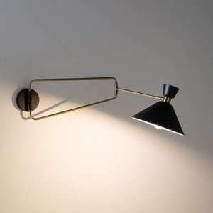 Richtbare wandlamp in verouderde messing, Zoticus AM.PM. Metaal materiaal. Maten één maat. Goudkleur kleur