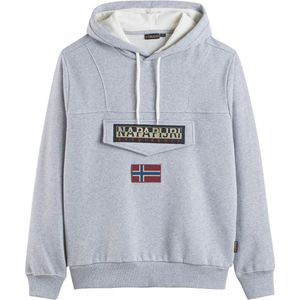 Napapijri - Hoodie Burgee Wint 3 - Sweater - Grijs - Katoen