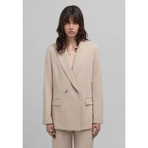 IKKS - Tailleurvest - Beige - Polyester - Dubbele Knoopsluiting