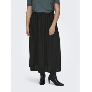 Lange plissérok ONLY CARMAKOMA. Viscose materiaal. Maten 42 FR - 40 EU. Zwart kleur