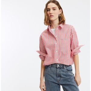 MARLÈNE LA REDOUTE COLLECTIONS - Gestreept Overhemd - Rood/Wit - Katoen
