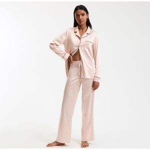 LA REDOUTE COLLECTIONS - Pyjama - Roze - Satijn - Lange Mouwen